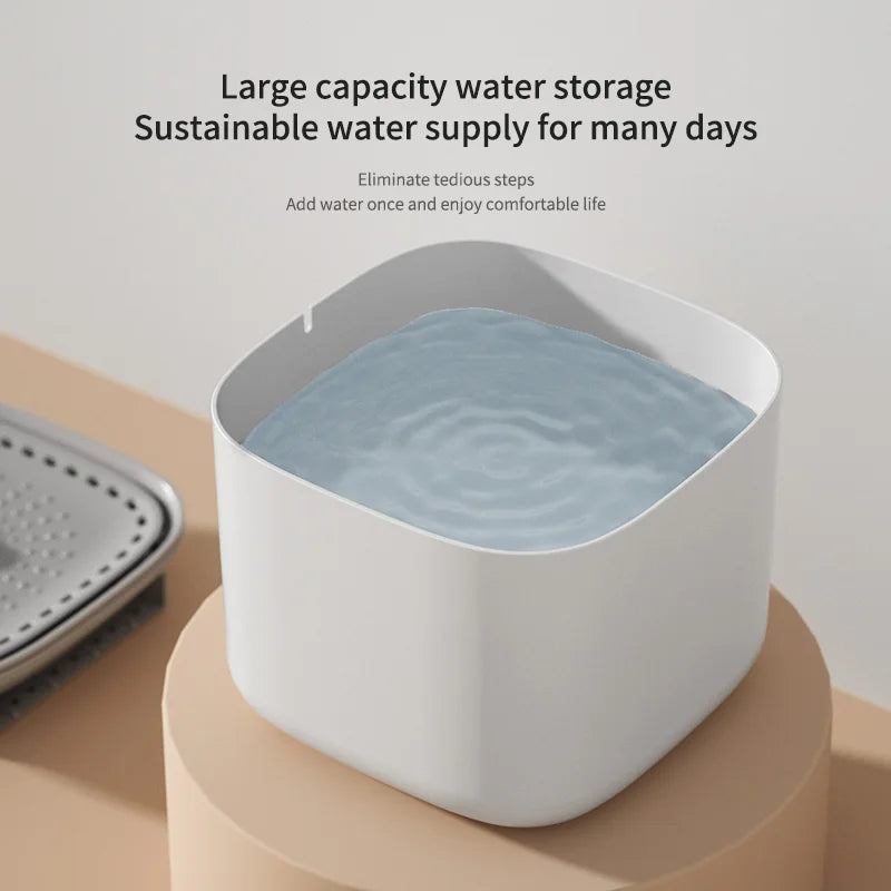 3L Silent Cat Water Fountain - Automatic Recirculating Filtered Water Dispenser for Happy Hydrated Cats
