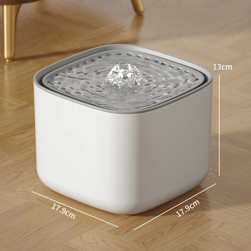 3L Silent Cat Water Fountain - Automatic Recirculating Filtered Water Dispenser for Happy Hydrated Cats